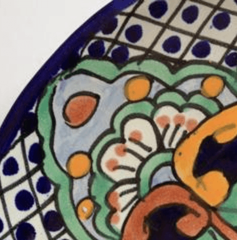 Handpainted Mexican Plates in the Talavera Style
