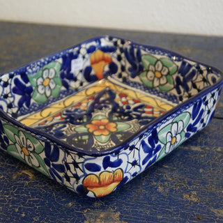 Deep Baking Dish, Grande, Ready to Ship Ceramics Zinnia Folk Arts Cobalt  