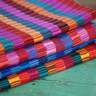 Double-Sided  Cotton Table Runners, Various Colors, Chiapas Textile Zinnia Folk Arts   