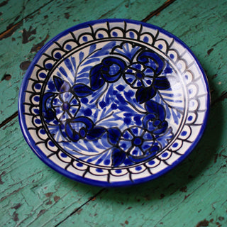 7" Handmade Blue & White Dessert Plates, Ready to Ship Ceramics Zinnia Folk Arts   