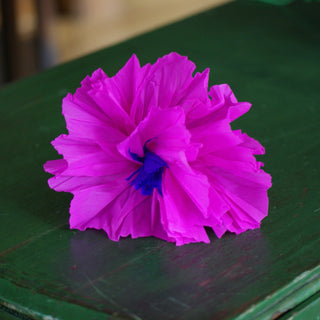 Medium Size Fiesta Paper Flowers Fiesta Zinnia Folk Arts Deep Pink  