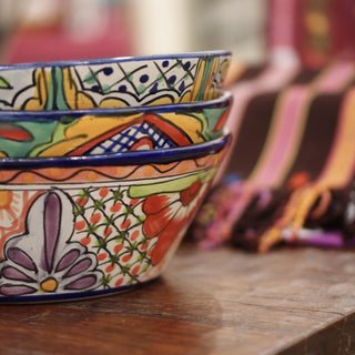 Pozole Mexican Talavera Salad Bowl, Large, Ready to Ship Ceramics Zinnia Folk Arts   