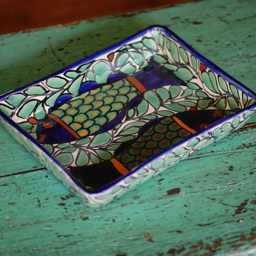 Mexican Talavera Baking Pan (9x13) - Green Zinnia – Zinnia Folk Arts