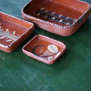 Set of Vintage Rectangular Tlaquepaque Nesting Bowls  Zinnia Folk Arts   