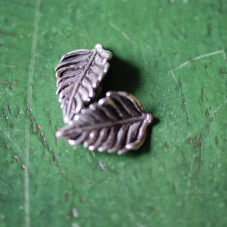 Silver Palm Leaf Earrings Jewelry Zinnia Folk Arts Clip  