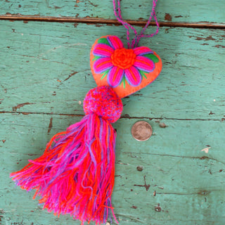Soft Flannel Mexican Hearts, Medium Home Decor Zinnia Folk Arts   