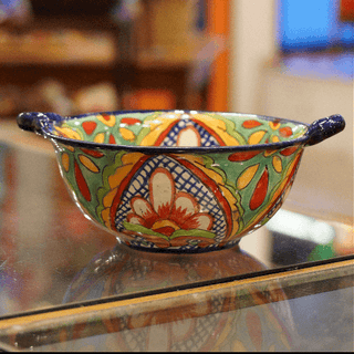 Special Order Cazuela Bowl with Small Handles - Verde Servingware Zinnia Folk Arts   