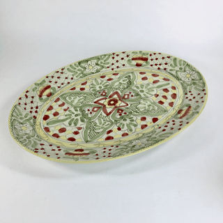 Special Order Mexican Talavera Serving Platter-Amarillo Servingware Zinnia Folk Arts   
