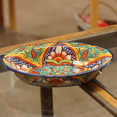 Special Order Oval Serving Bowl - Verde Servingware Zinnia Folk Arts   