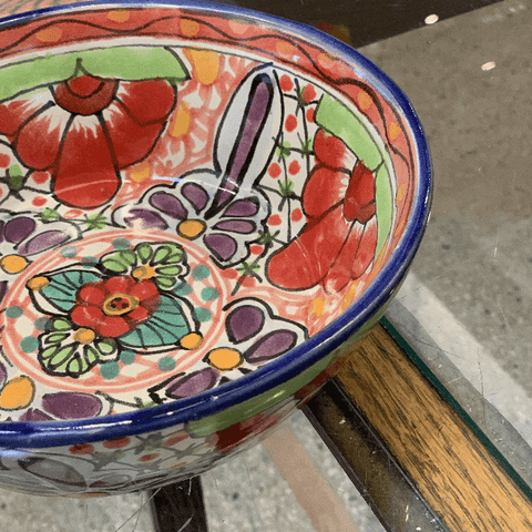 Special Order Pozole Bowl - Rojo Tableware Zinnia Folk Arts   