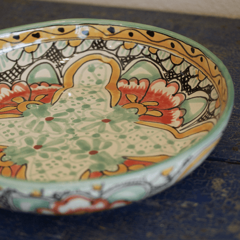 Special Order Shallow Serving Bowl - Mint Green Servingware Zinnia Folk Arts   