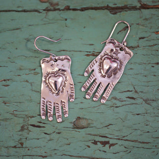 Sterling Silver Hand Earrings earrings Moosepablos   