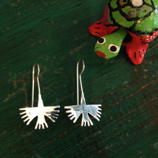 Sterling Silver Hummingbird Earrings, Taxco Jewelry Zinnia Folk Arts   