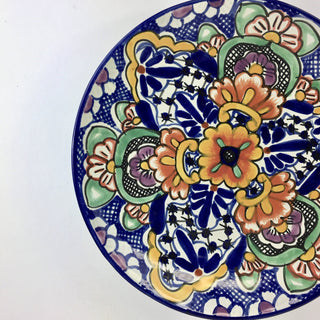 11.5" Talavera Plates, Ready to Ship Ceramics Zinnia Folk Arts Bright Orange  