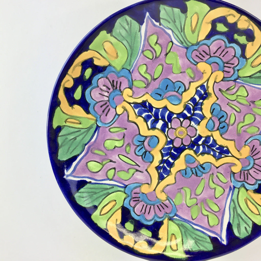 11.5" Talavera Plates, Ready to Ship Ceramics Zinnia Folk Arts Lilac  