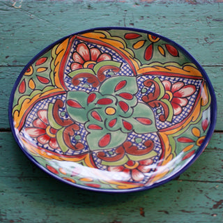11.5" Talavera Plates, Ready to Ship Ceramics Zinnia Folk Arts Verde  