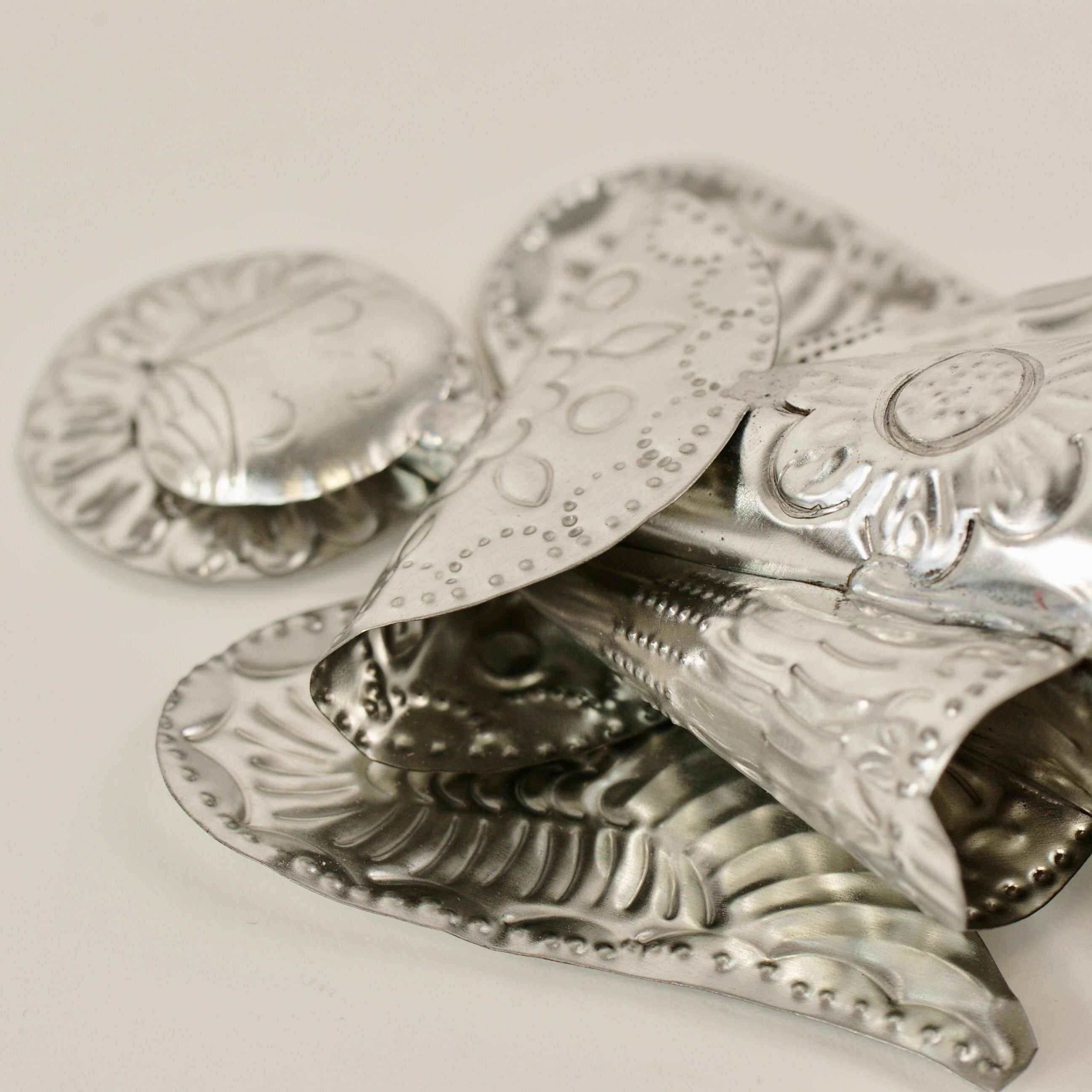 3-D Natural Tin Angel Tree Topper Christmas Zinnia Folk Arts   