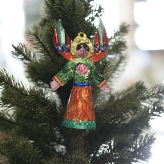 3-D Tin Angels, Shiny Finish Christmas Zinnia Folk Arts   