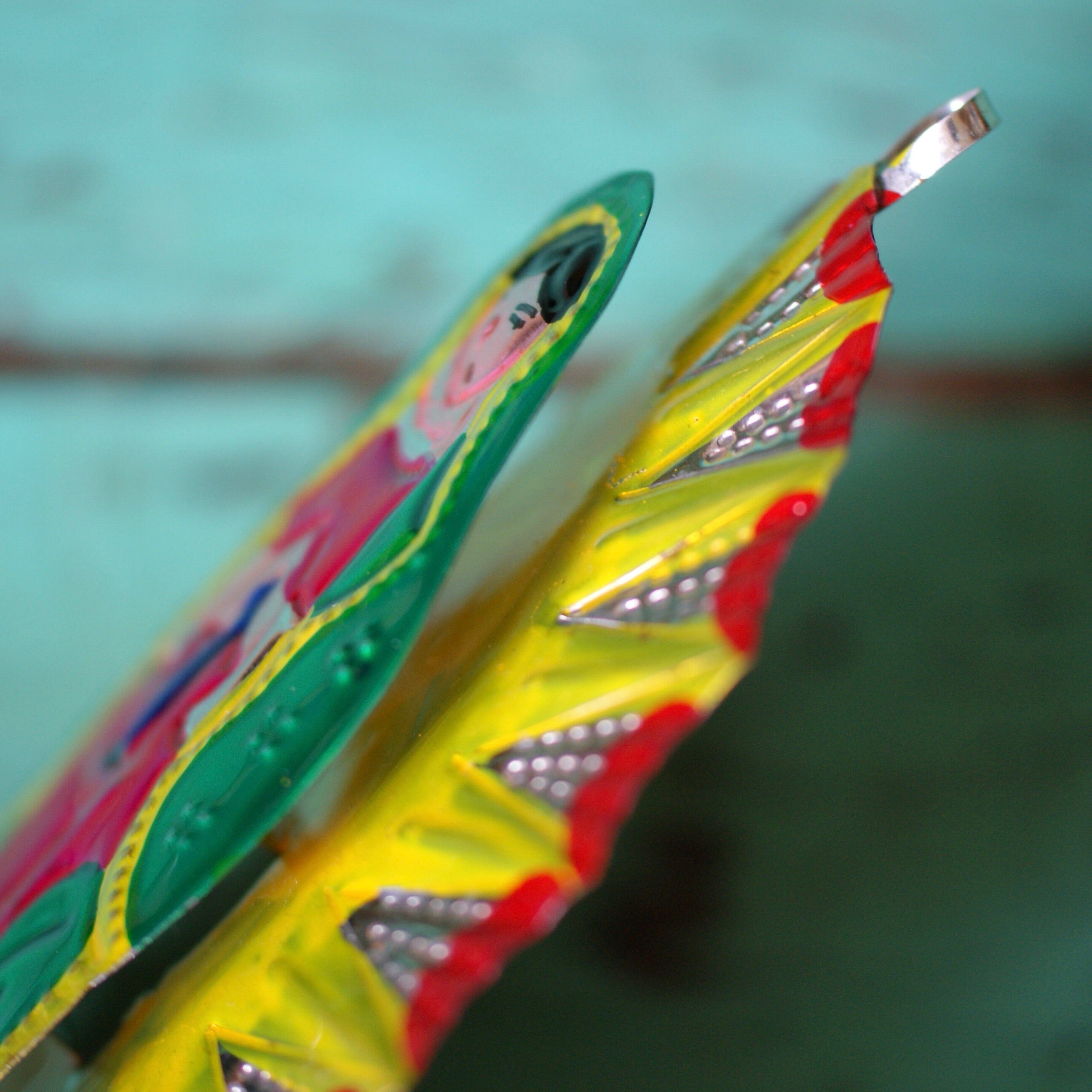 3-D Tin Virgen de Guadalupes, Shiny Finish Christmas Zinnia Folk Arts   