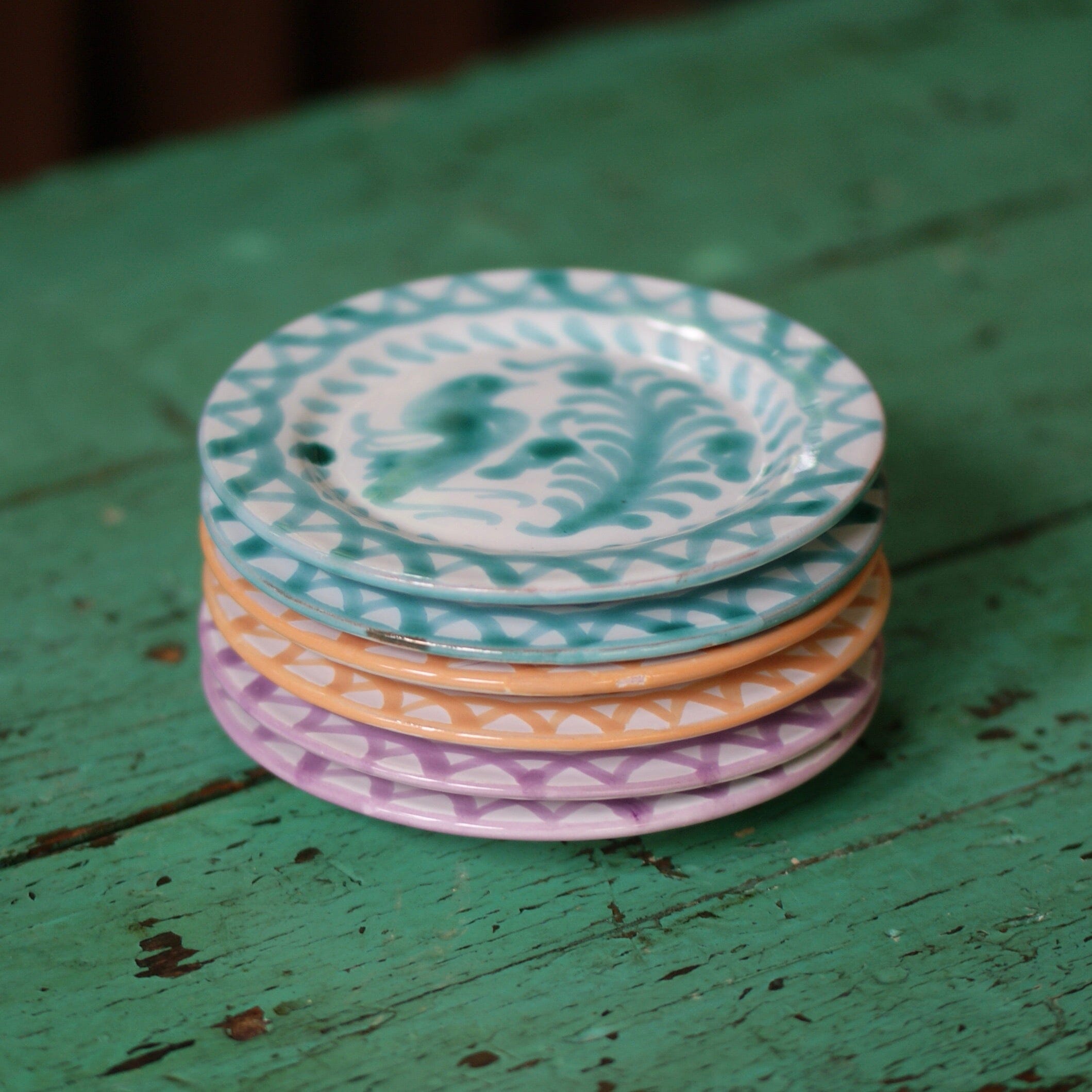 5" Spanish Tiny Plates, Ready to Ship Ceramics Zinnia Folk Arts   