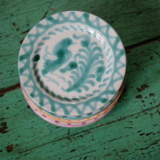 5" Spanish Tiny Plates, Ready to Ship Ceramics Zinnia Folk Arts Turquoise  