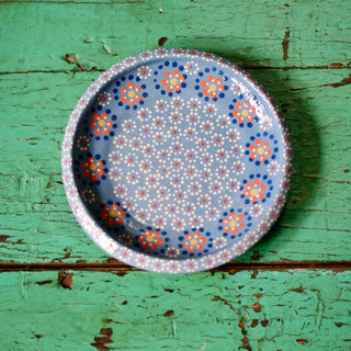 5.5" Capula Appetizer Plates, Ready to Ship Ceramics Zinnia Folk Arts Cornflower  