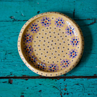 5.5" Capula Appetizer Plates, Ready to Ship Ceramics Zinnia Folk Arts Gold  