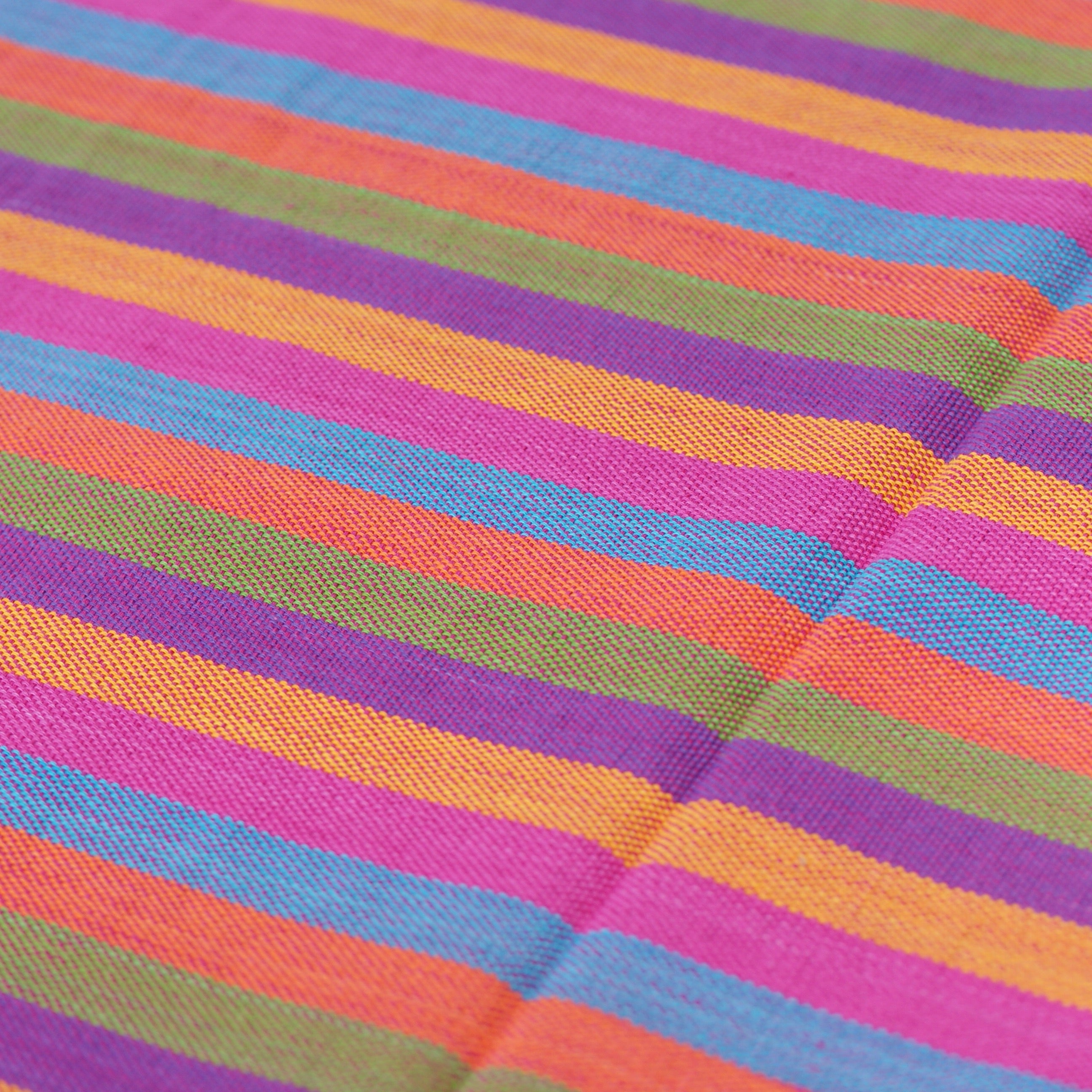 Colorful Woven Cotton Tablecloth, 78" by 55" Zinnia Folk Arts