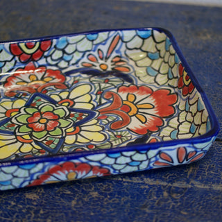 9 x 13" Mexican Talavera Baking Pan, Ready to Ship Ceramics Zinnia Folk Arts   