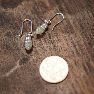 Acorn Sterling Silver Earring with Coral earrings Zinnia Folk Arts   