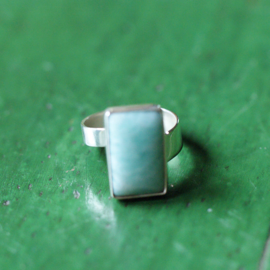 Adjustable Amazonite Rings  Zinnia Folk Arts   