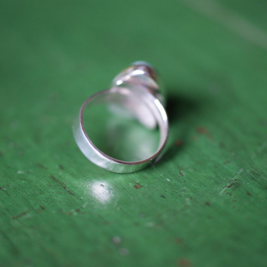 Adjustable Amazonite Rings  Zinnia Folk Arts   