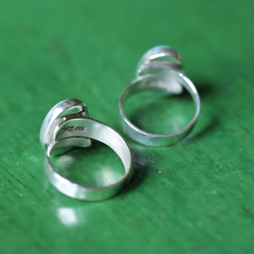 Adjustable Amazonite Rings  Zinnia Folk Arts   