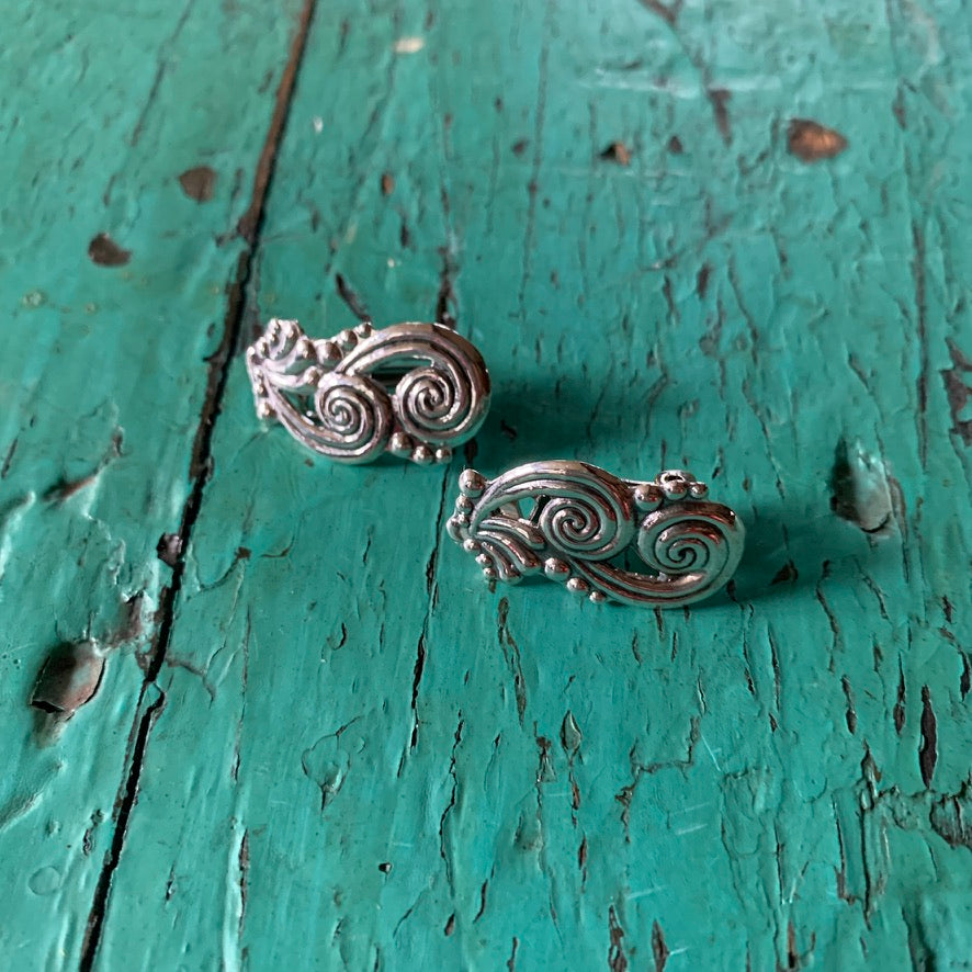 Baby Margot Replica, Sterling Silver Necklace, Bracelet, Earrings Jewelry Zinnia Folk Arts Clip Earrings  