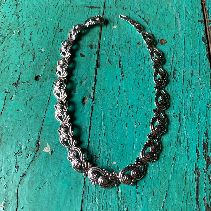 Baby Margot Replica, Sterling Silver Necklace, Bracelet, Earrings Jewelry Zinnia Folk Arts Necklace  