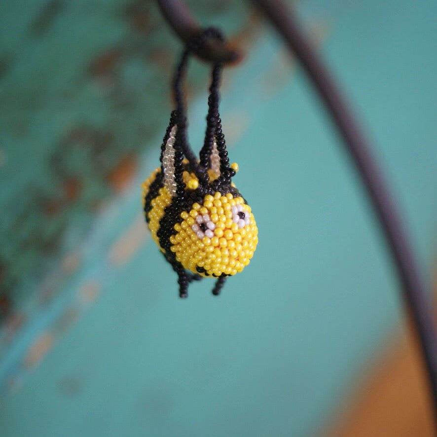 Beaded Bee Ornaments  Zinnia Folk Arts   