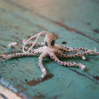 Beaded Octopus Ornaments, Not Neon  Zinnia Folk Arts   