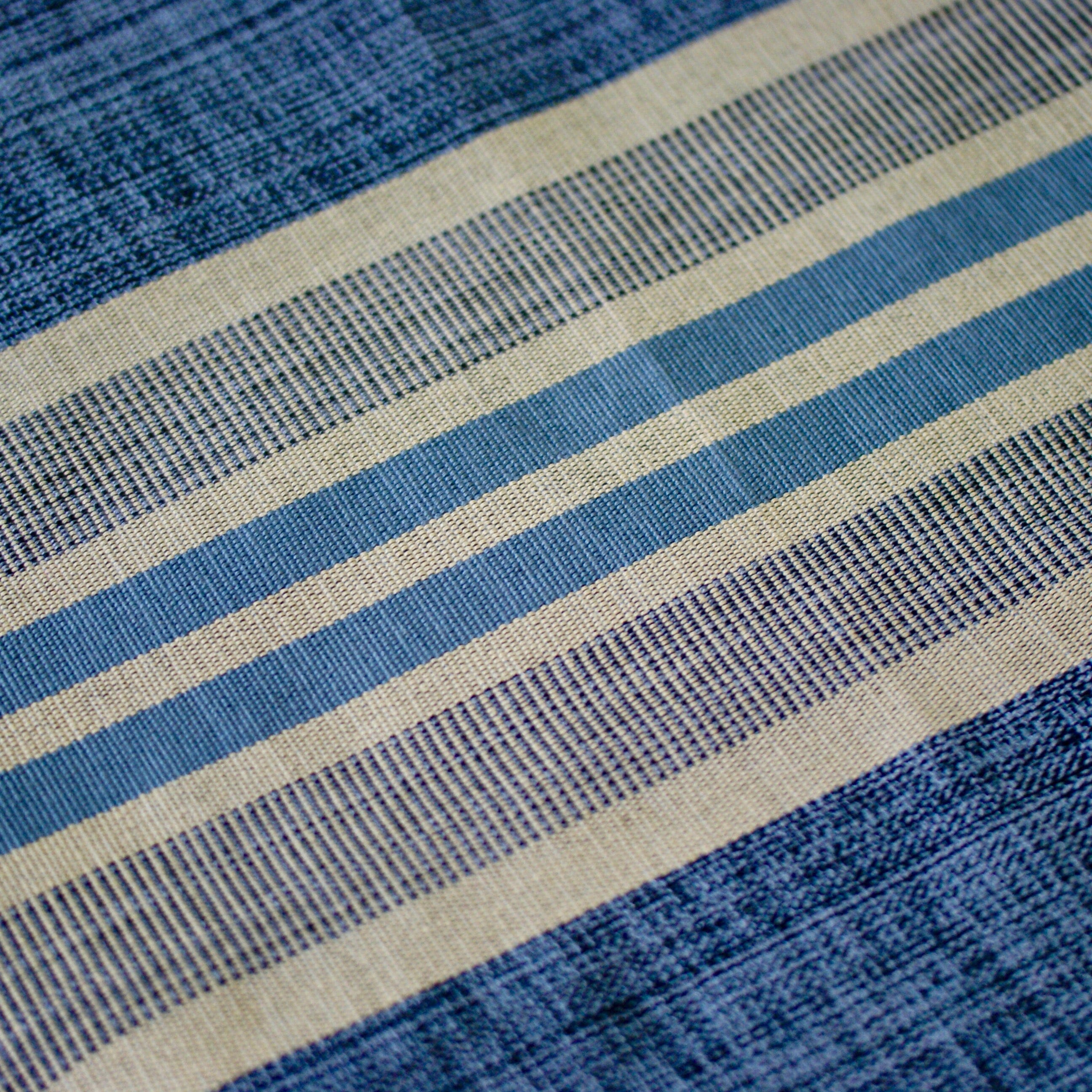 Blue Gray & Linen Michoacán Hand Woven Placemats, Set of 2 Textile Zinnia Folk Arts   