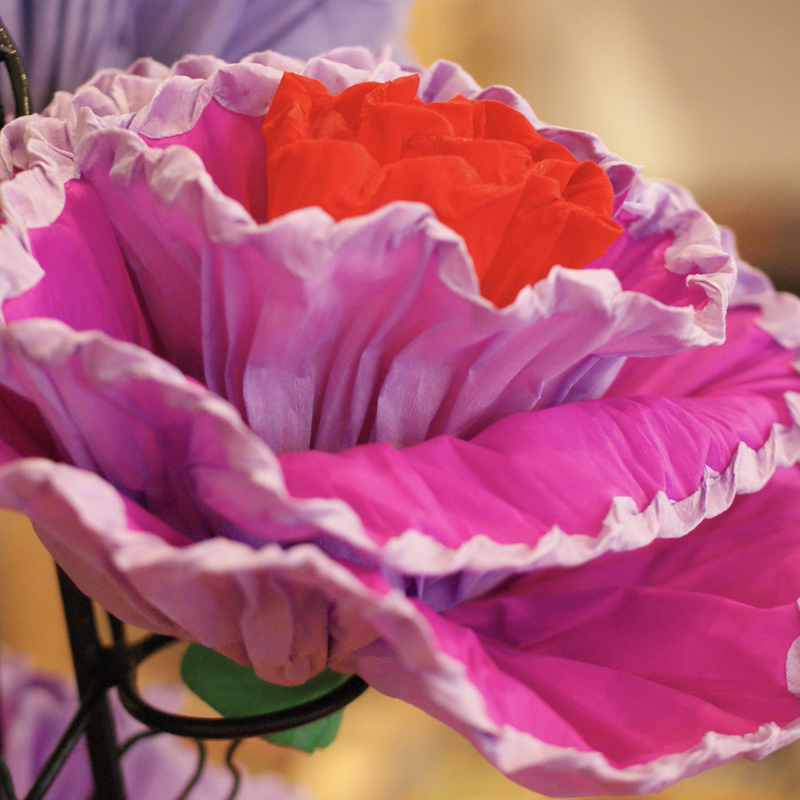 Bright Multicolored Mexican Paper Flowers, Grande Fiesta Zinnia Folk Arts   