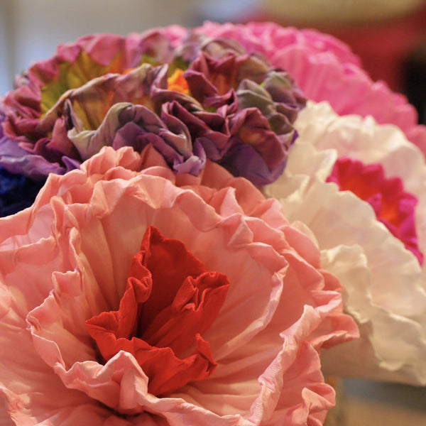 Bright Multicolored Mexican Paper Flowers, Tiny | Zinnia Folk Arts