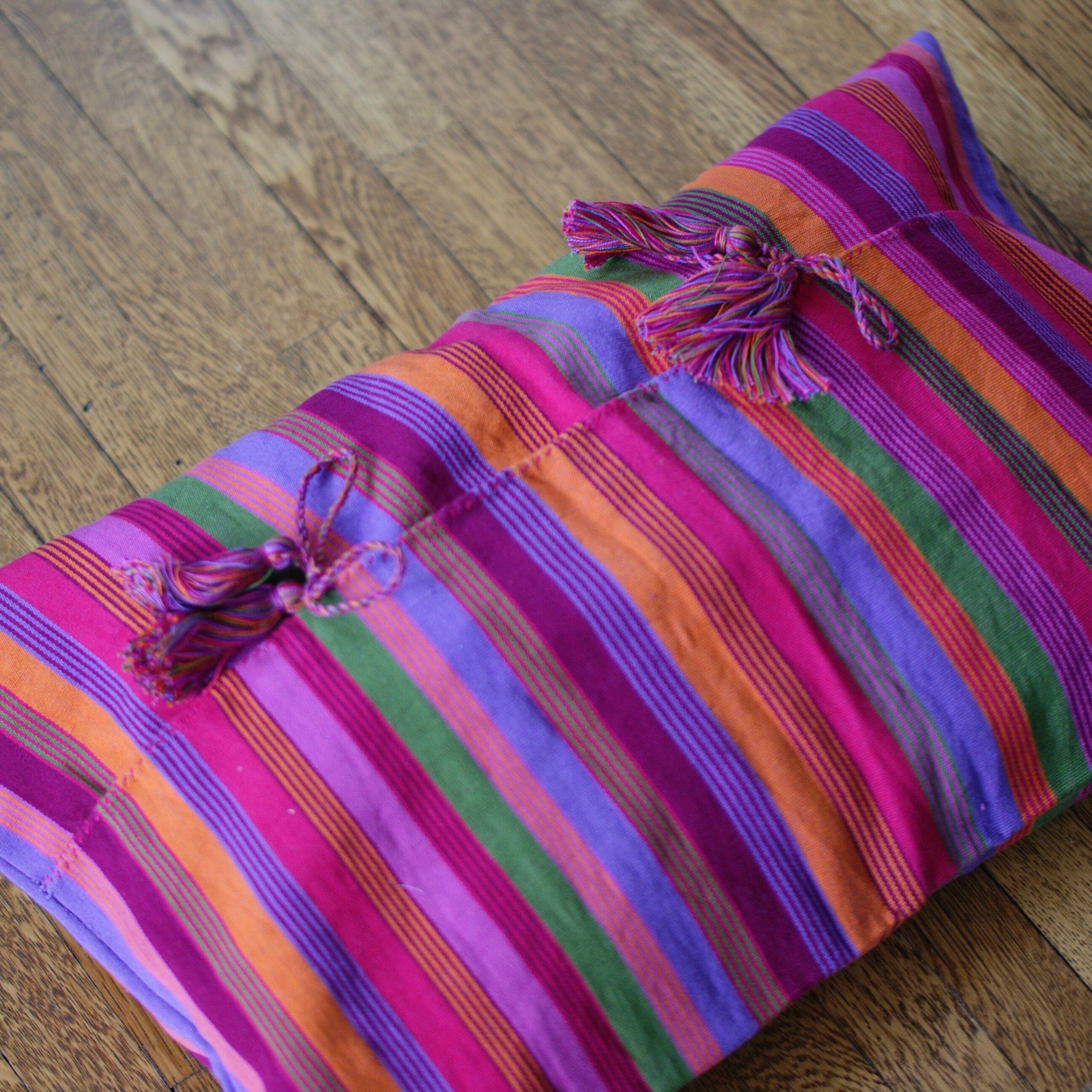 Bright Stripes Chiapas Handwoven Pillows textiles Zinnia Folk Arts   