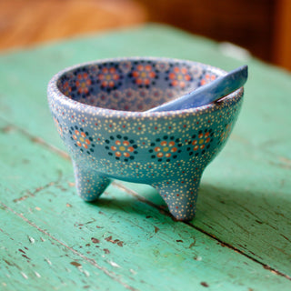 Capula Dotted Three-Footed Bowls, Ready to Ship Ceramics Zinnia Folk Arts   