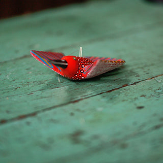 Carved and Painted Hummingbirds, Xuana Family, San Martin Tilcajete Whimsical Zinnia Folk Arts   