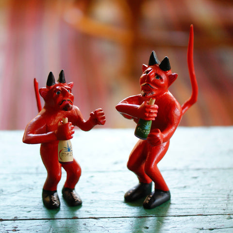Carved Little Devils from Oaxaca, San Martin Tilcajete Whimsical Zinnia Folk Arts   