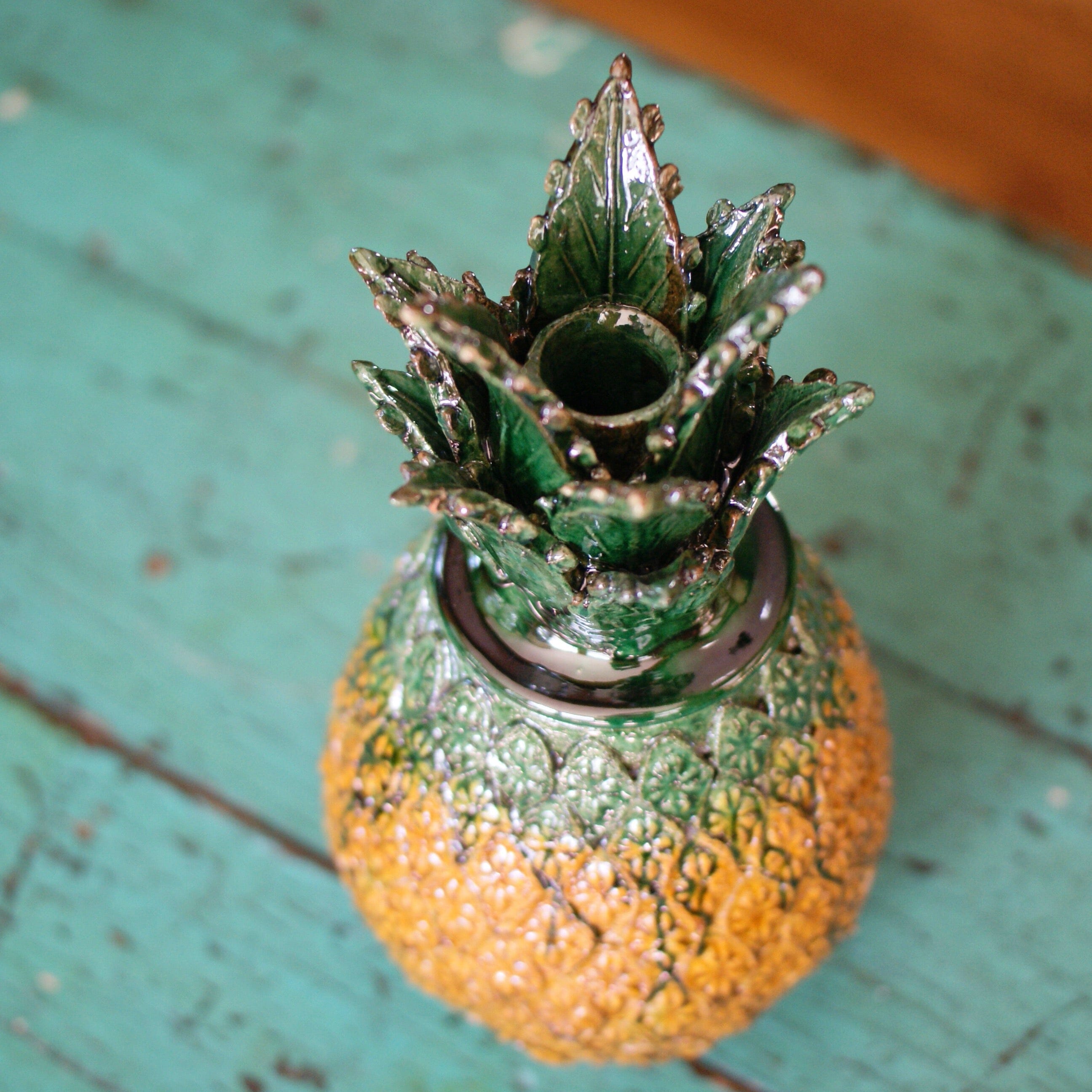 Ceramic Pineapples of Michoacán, Small Size Home Decor Zinnia Folk Arts   