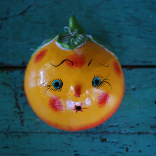 Coconut Fruits & Veggies Masks Zinnia Folk Arts Orange  