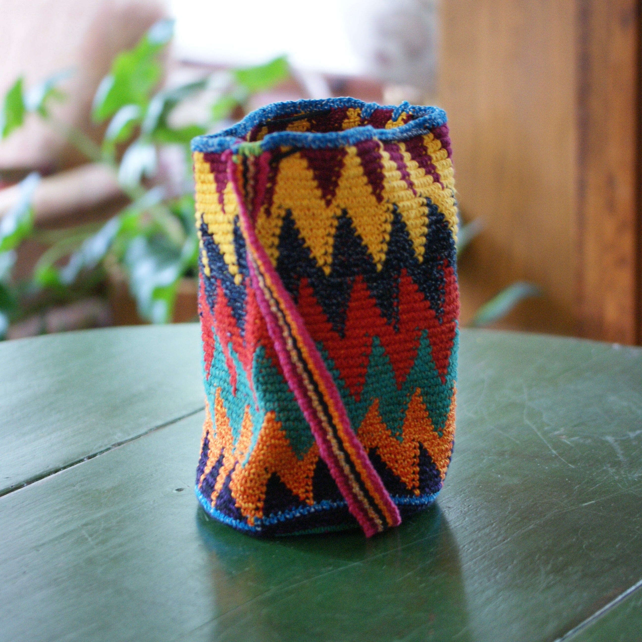 Colorful Crocheted Shoulder Bucket Bags Apparel Zinnia Folk Arts   