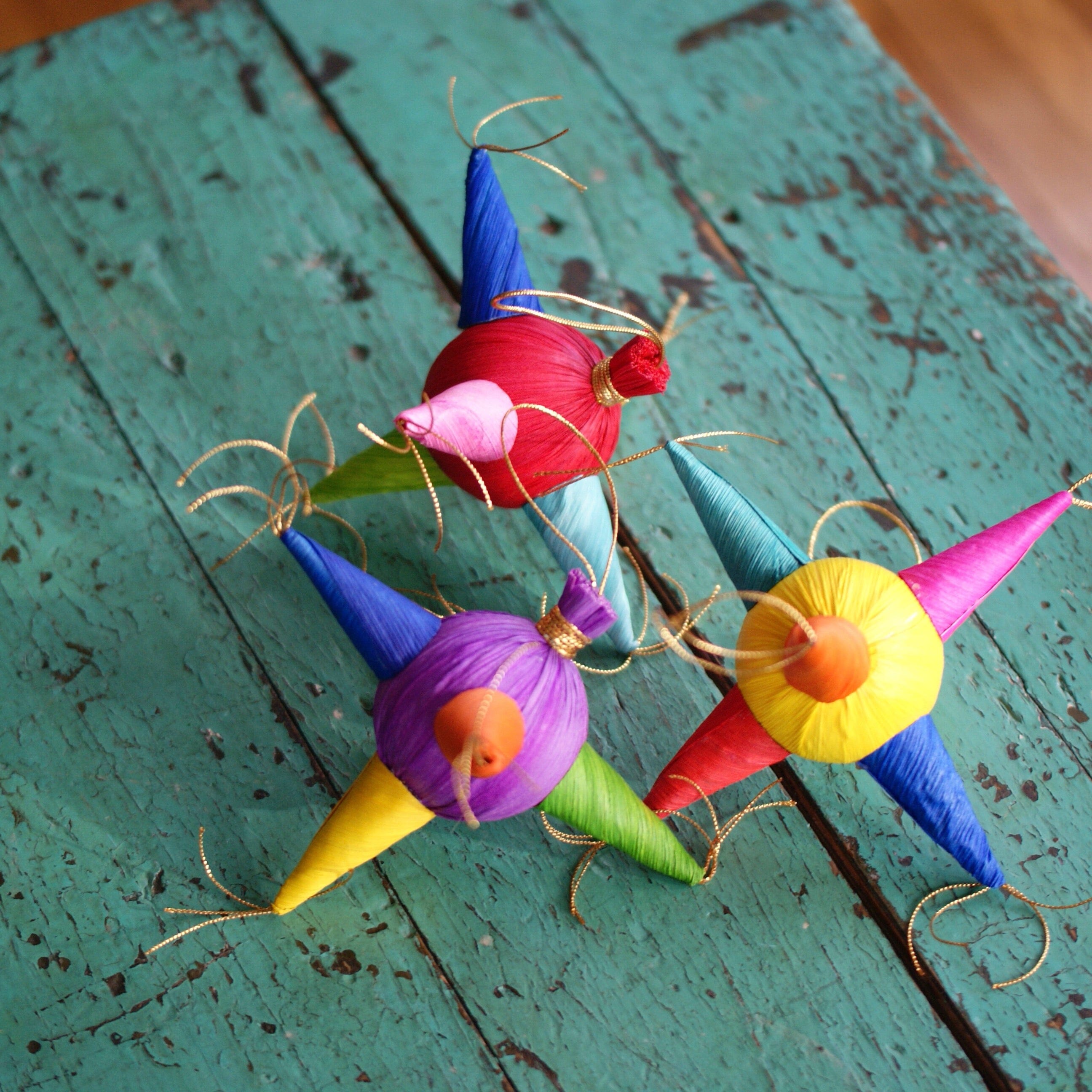 Corn Husk Covered Piñatas  Zinnia Folk Arts   