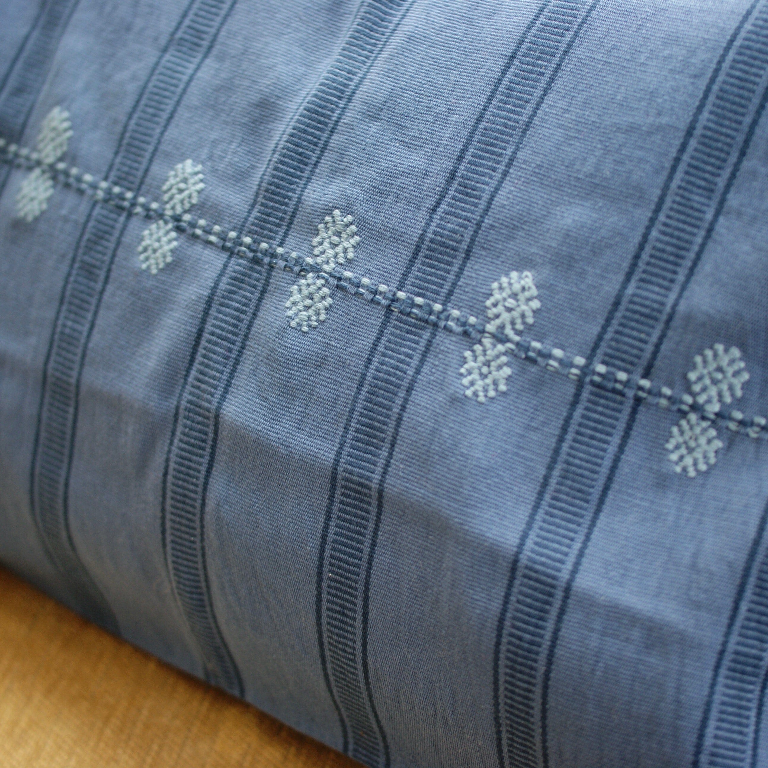 Dark Periwinkle Handwoven Pillows textiles Zinnia Folk Arts   