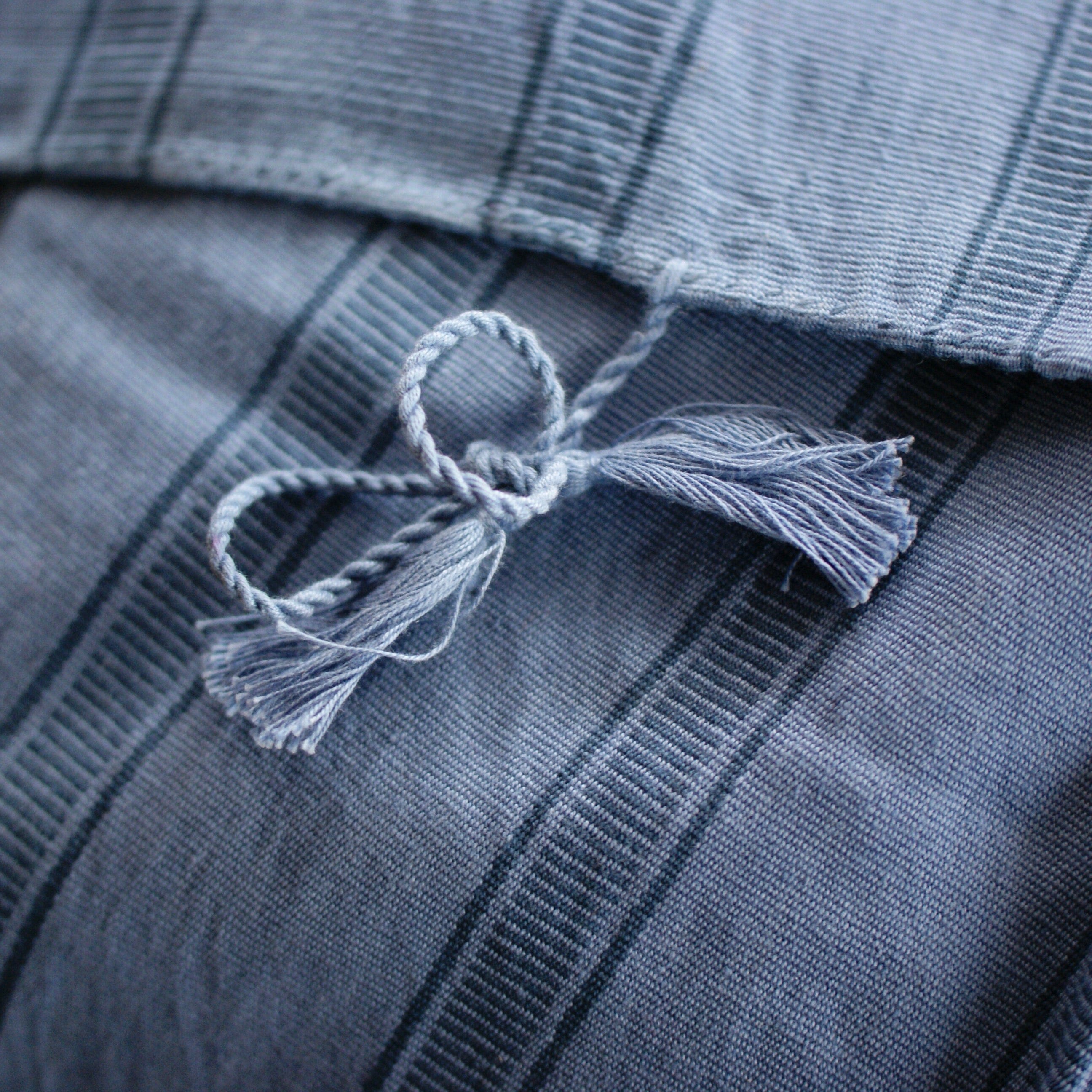 Dark Periwinkle Handwoven Pillows textiles Zinnia Folk Arts   